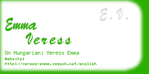 emma veress business card